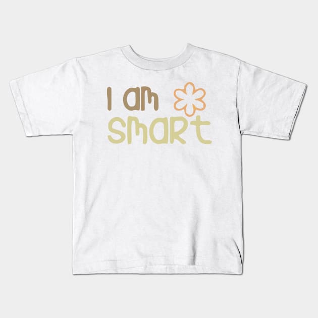 i am affirmations for women words Kids T-Shirt by Vortex.Merch